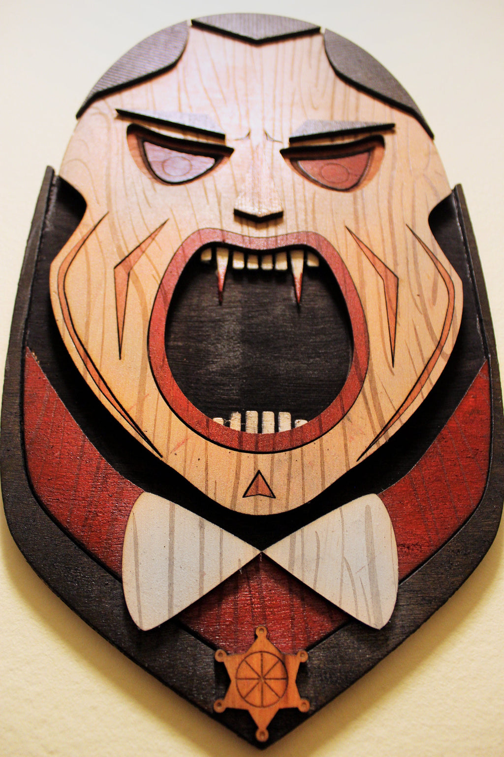 Dracula - Monster Tiki - Tiki - Carved Wood Wall Art