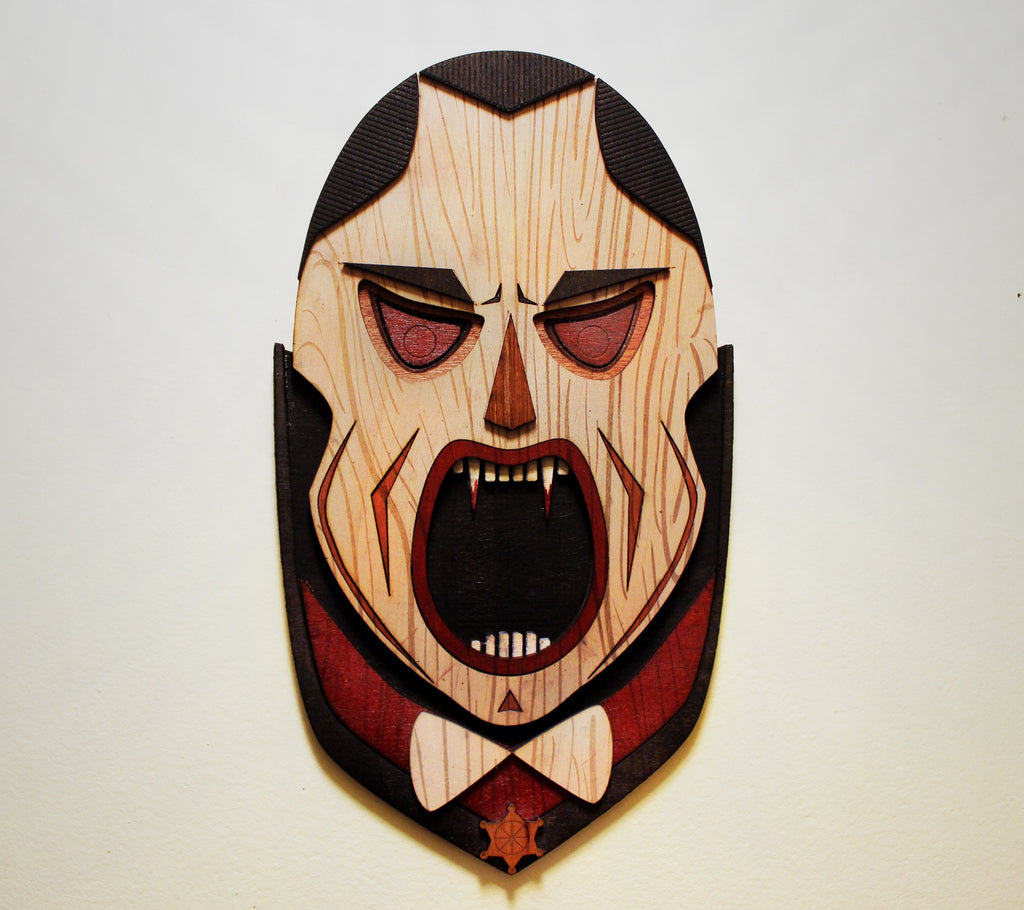Dracula - Monster Tiki - Tiki - Carved Wood Wall Art