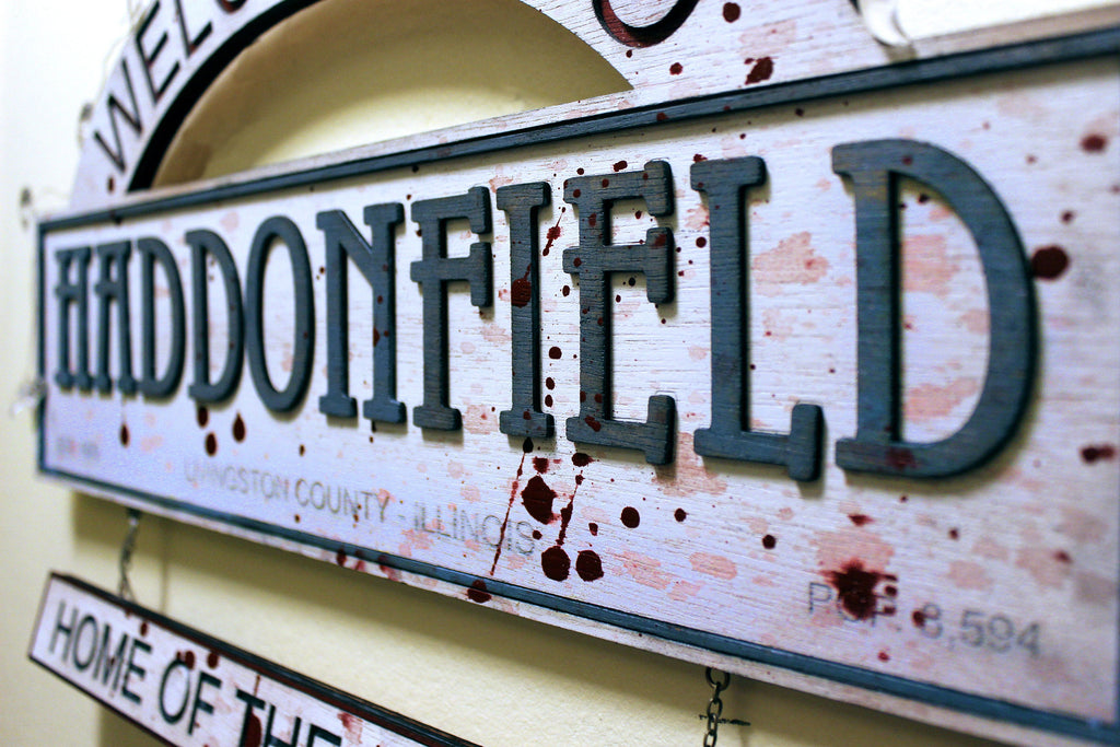 Welcome to Haddonfield - Halloween - Wood Carved Sign