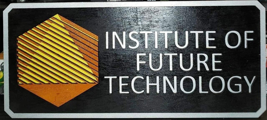 Institute of Future Technology / Back To The Future The Ride - Wood Carved Sign