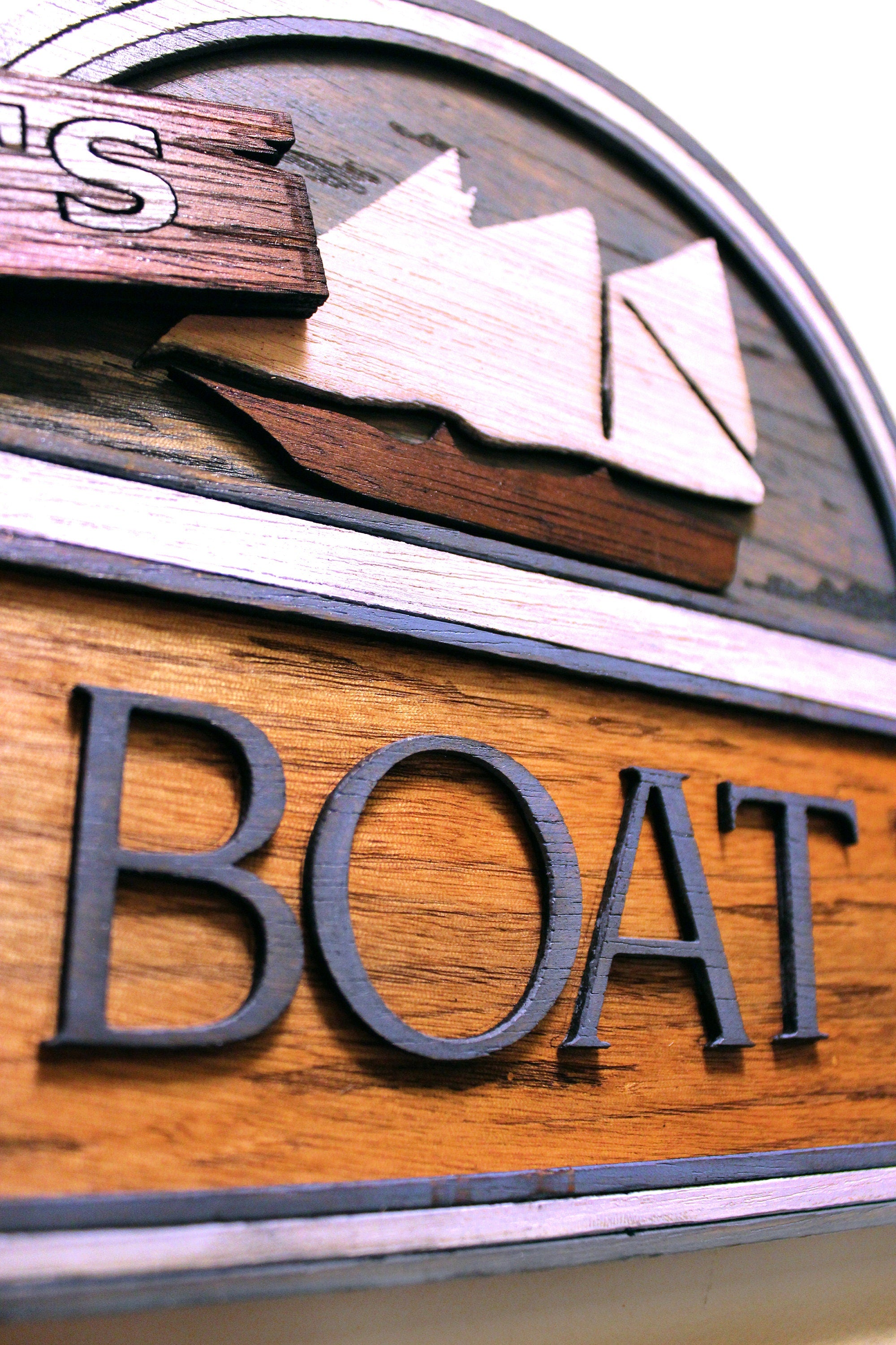 Captain Jake's Amity Boat Tours / Jaws The Ride - Wood Carved Sign