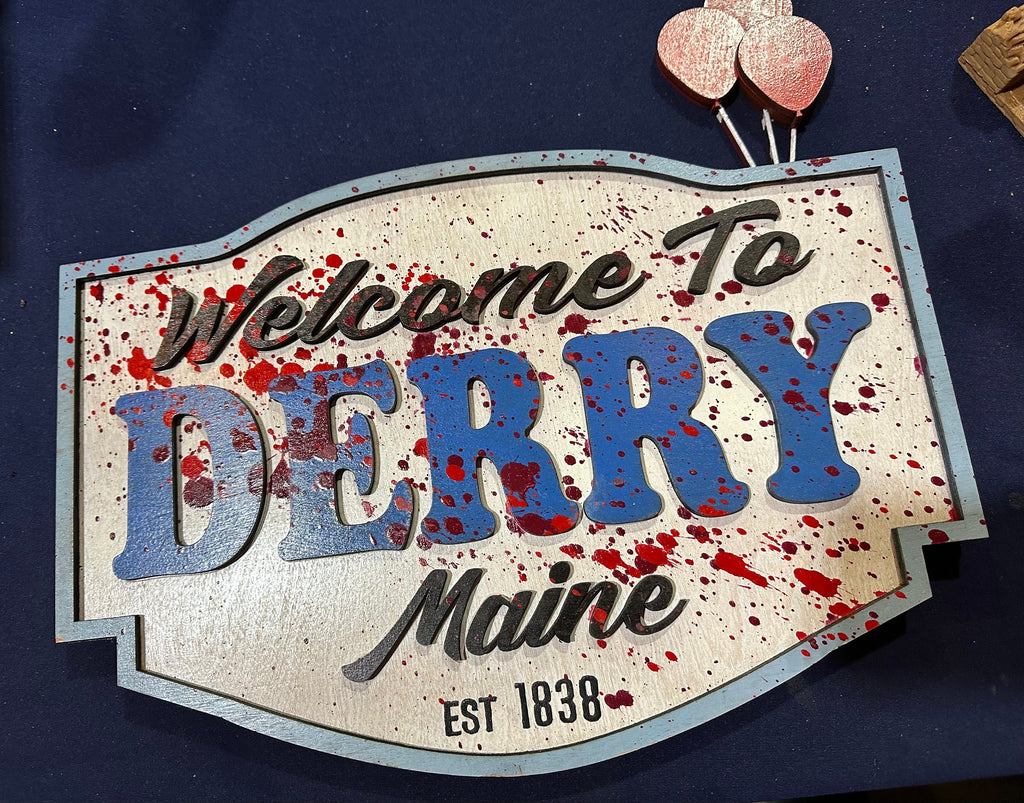 Welcome to Derry - IT - Wooden 3D Sign
