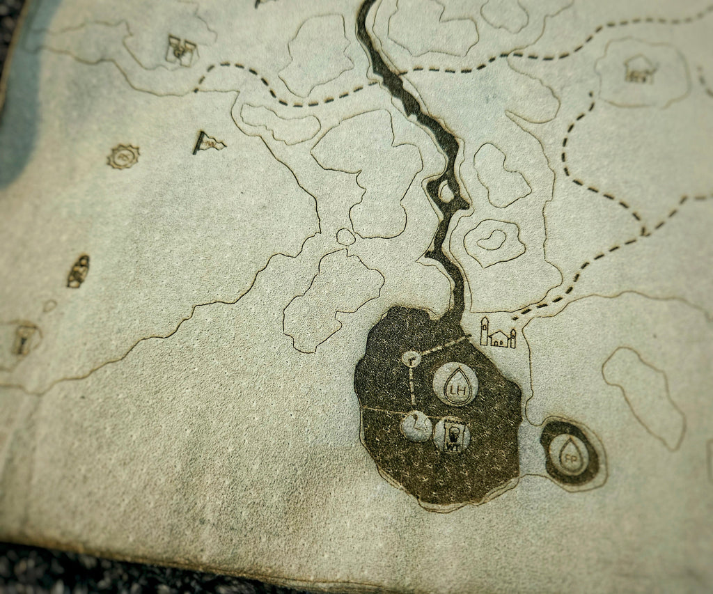 Kingdom of Hyrule - Legend of Zelda - Leather Map