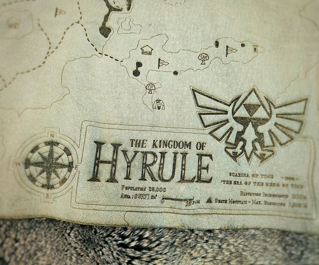 Kingdom of Hyrule - Legend of Zelda - Leather Map