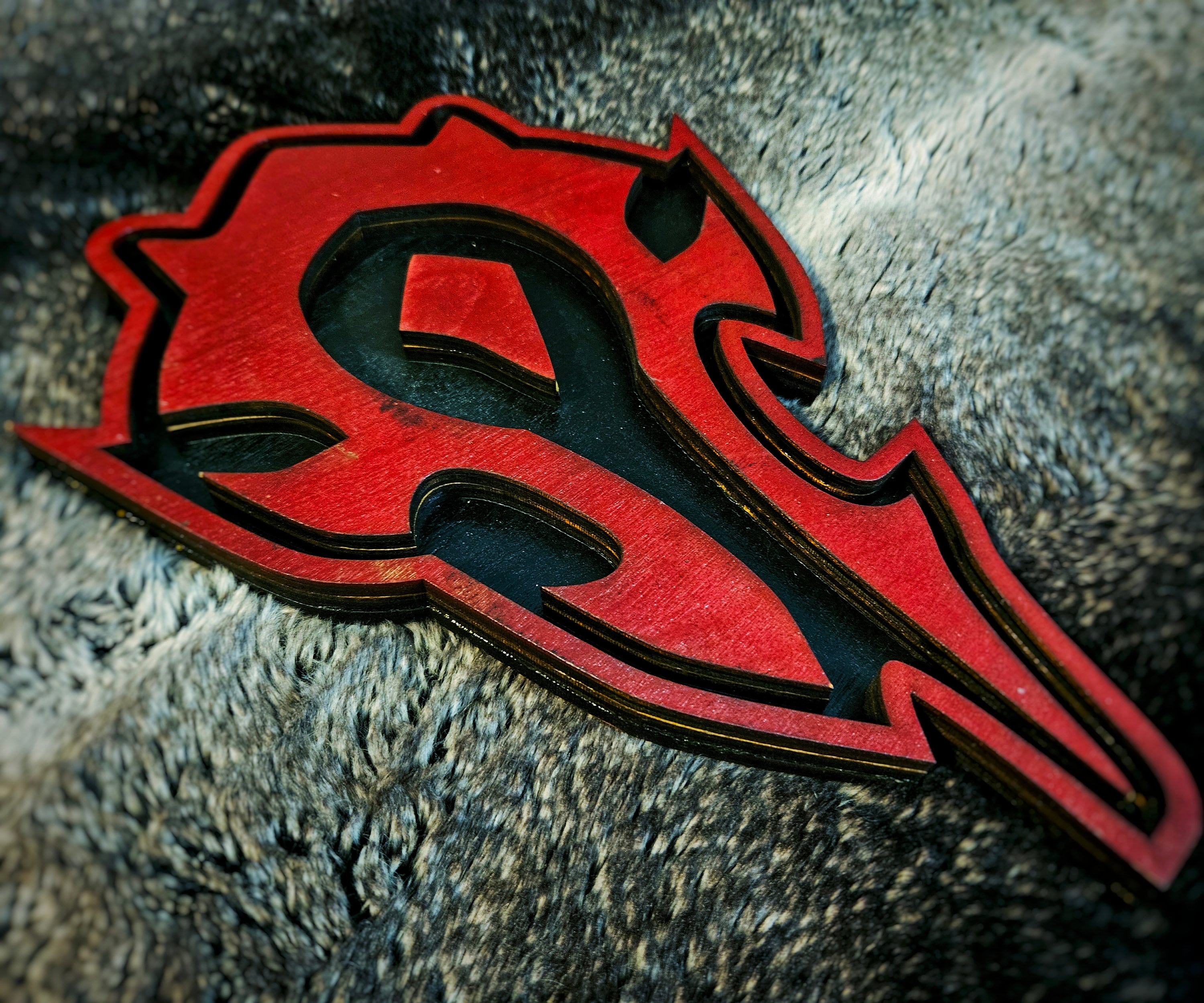 The Horde - Warcraft - Wood Carved Sign