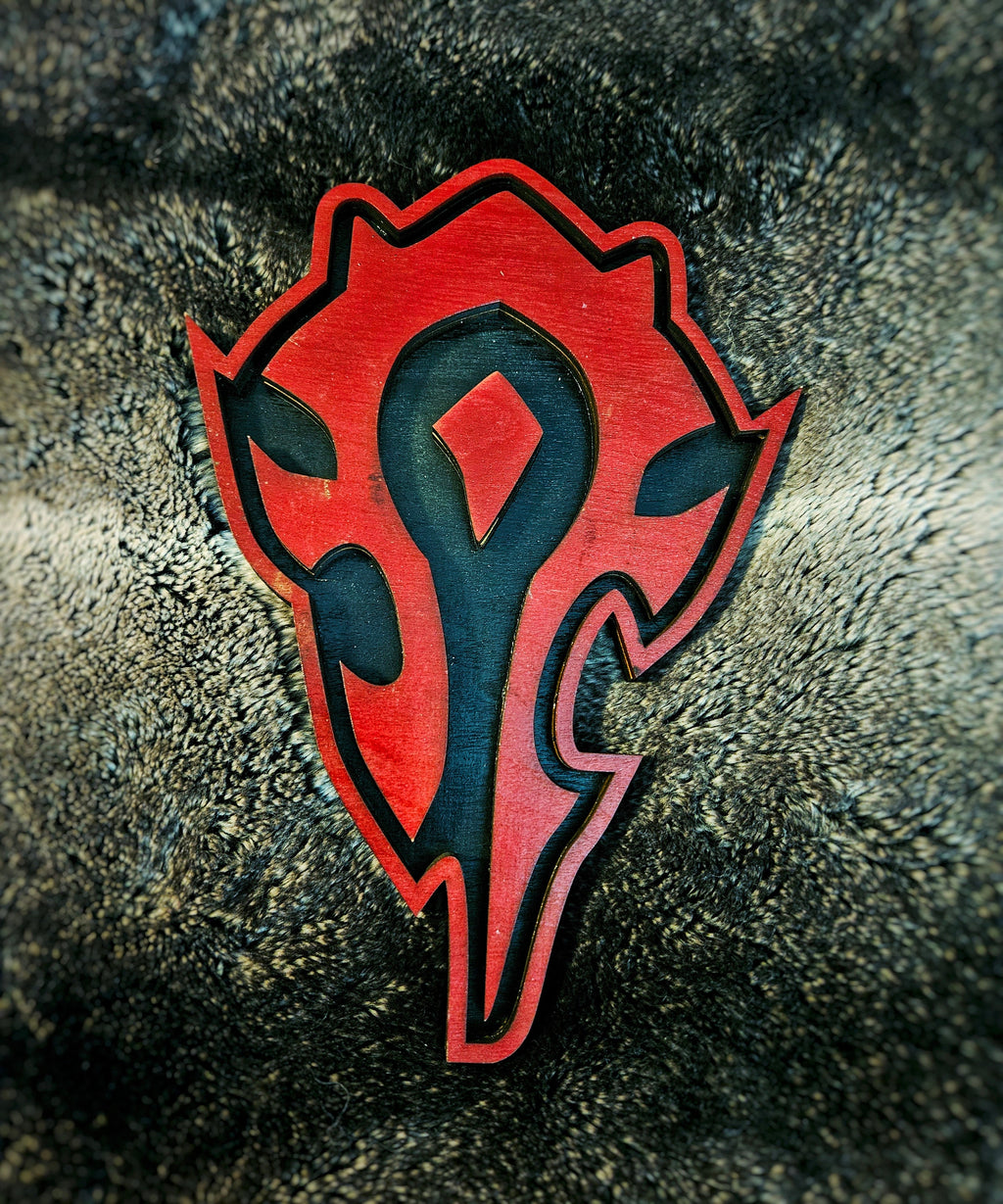 The Horde - Warcraft - Wood Carved Sign