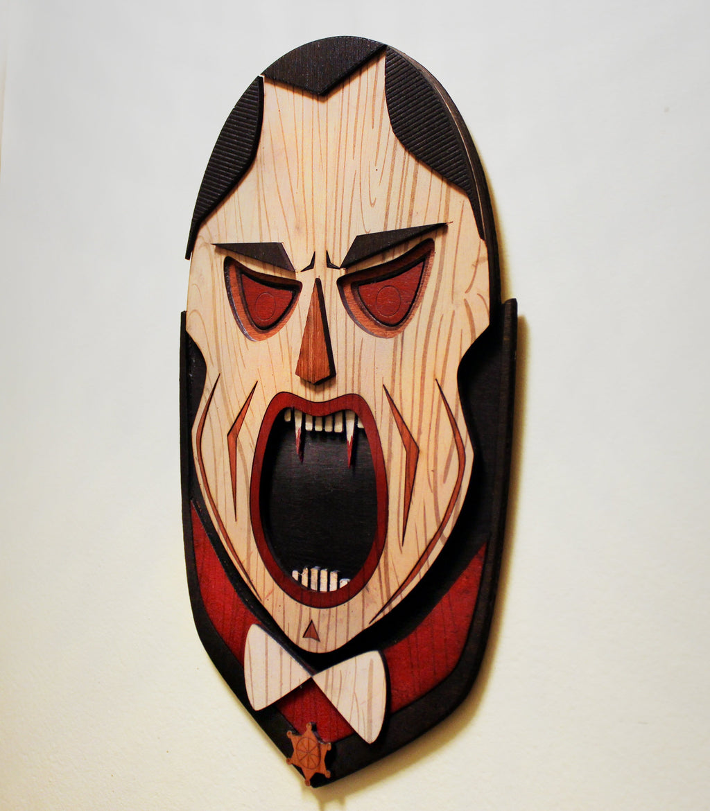 Dracula - Monster Tiki - Tiki - Carved Wood Wall Art