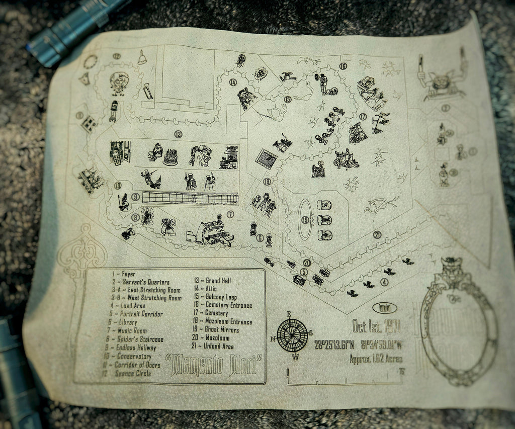 Haunted Mansion - WDW - WDL - Leather Map