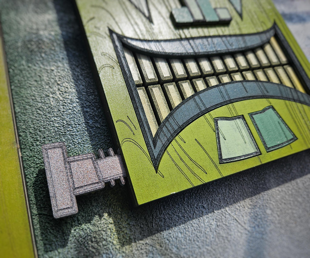 Frankenstein's Monster Tiki Art: Carved Wood Wall Decor