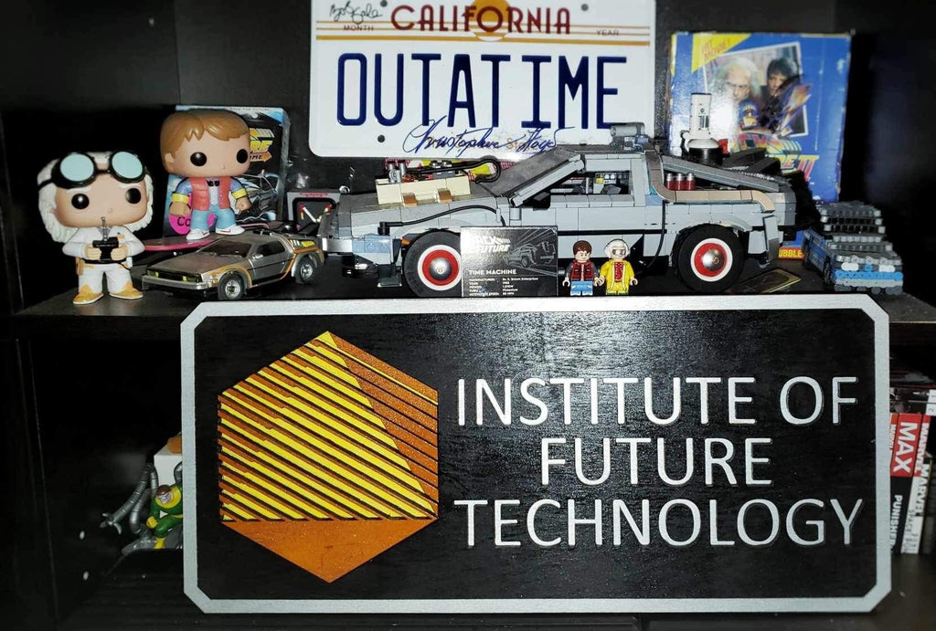 Institute of Future Technology / Back To The Future The Ride - Wood Carved Sign