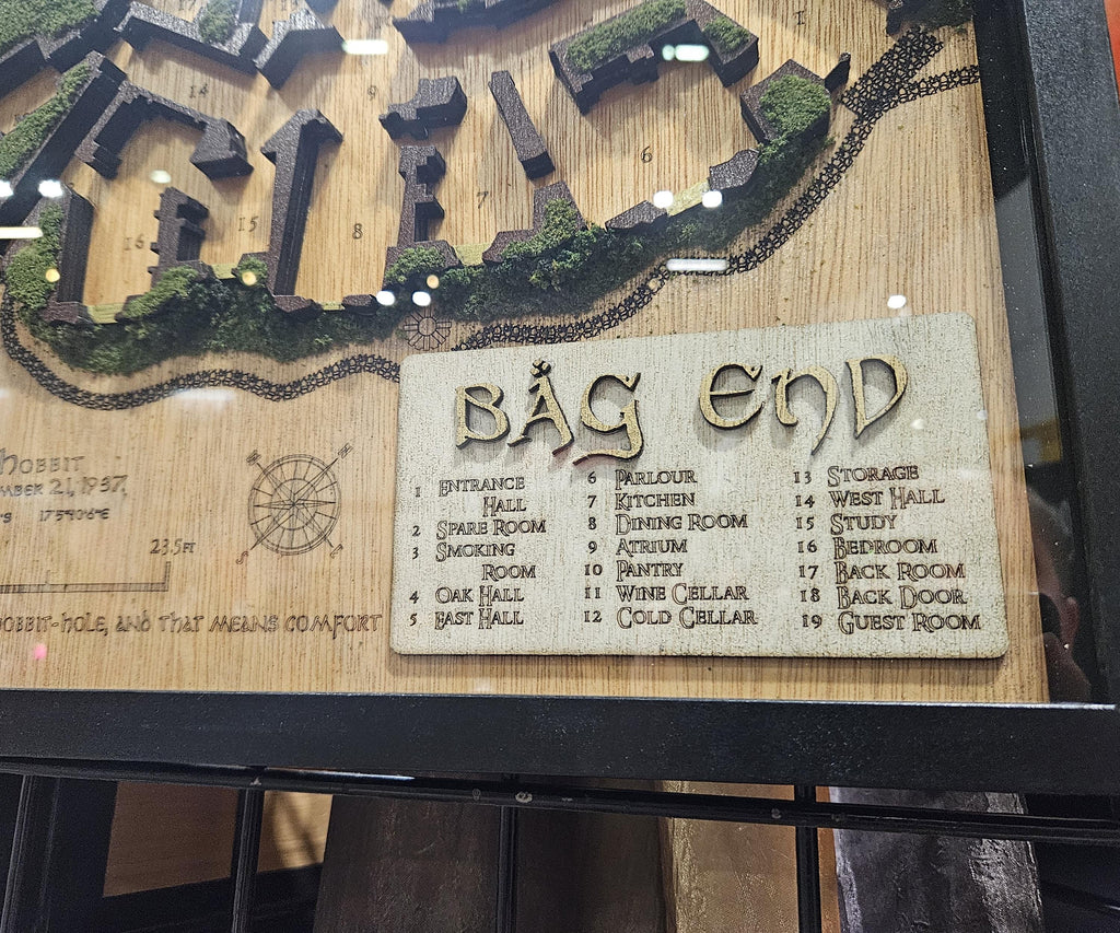 Bag End - 3D Wooden Map - Lord of the Rings Inspired - Shadowbox Decor