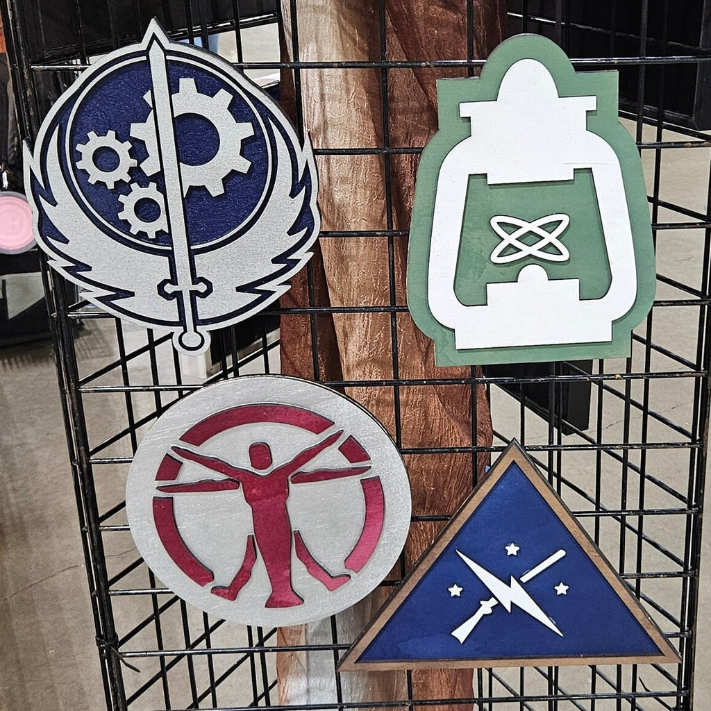 Fallout 4 - Faction Logos - Wood Carved Sign