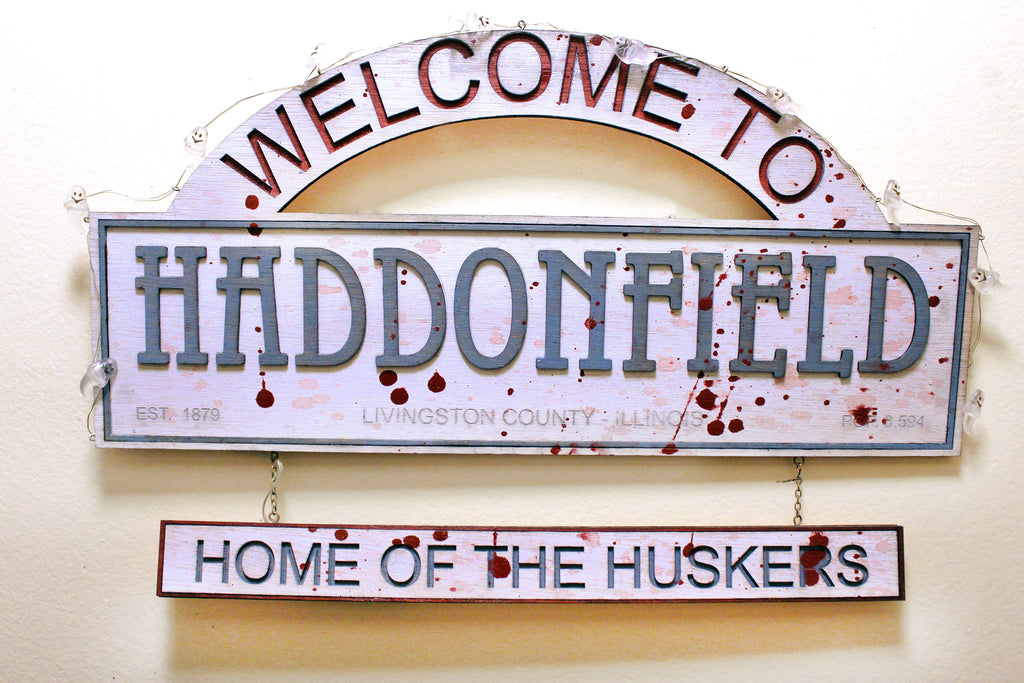 Welcome to Haddonfield - Halloween - Wood Carved Sign