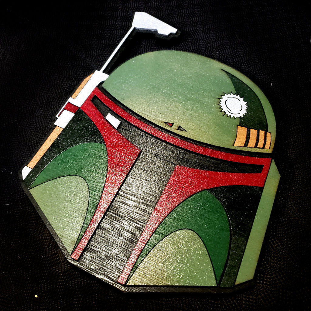 Star Wars - Boba Fett Helmet - Wood Carved Sign
