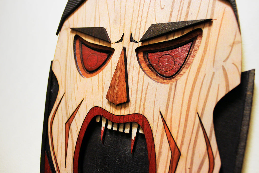 Dracula - Monster Tiki - Tiki - Carved Wood Wall Art