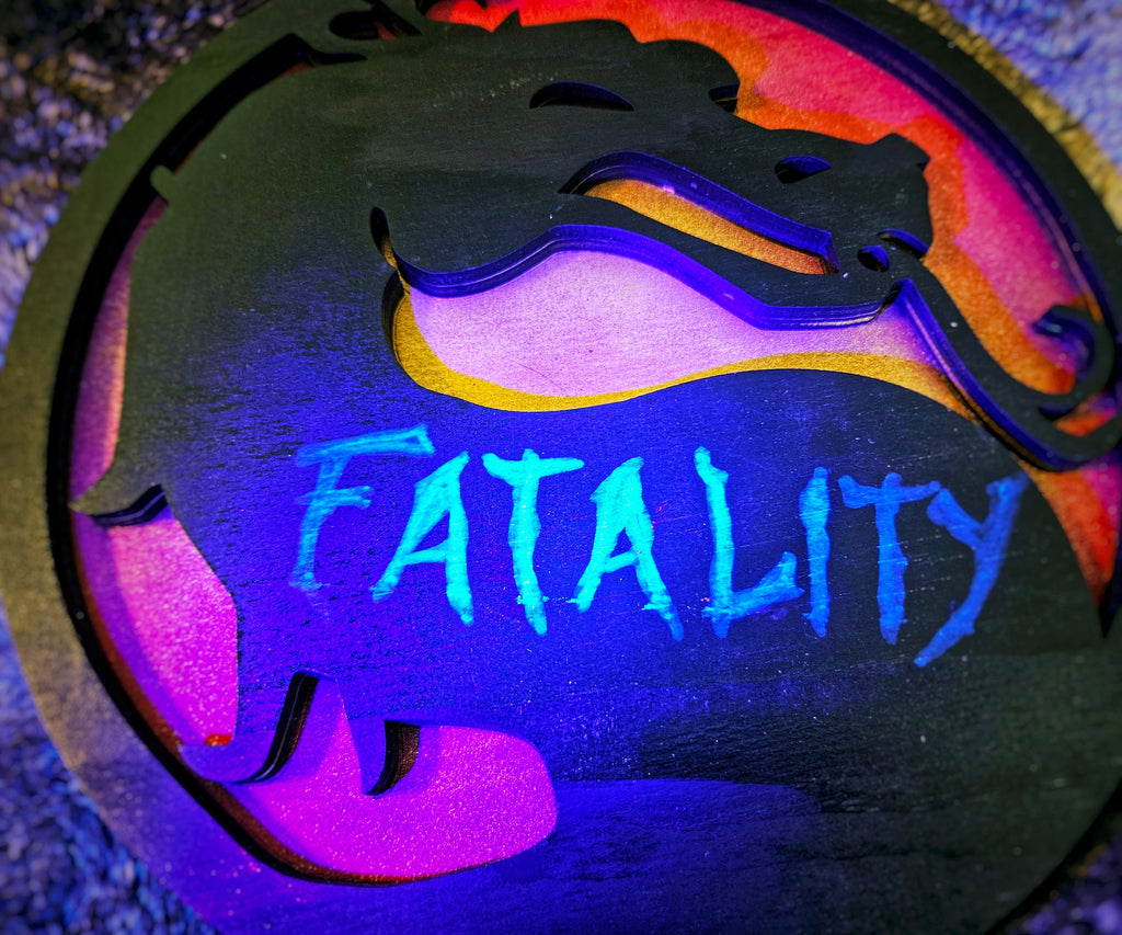 Mortal Kombat - Wood Carved Sign