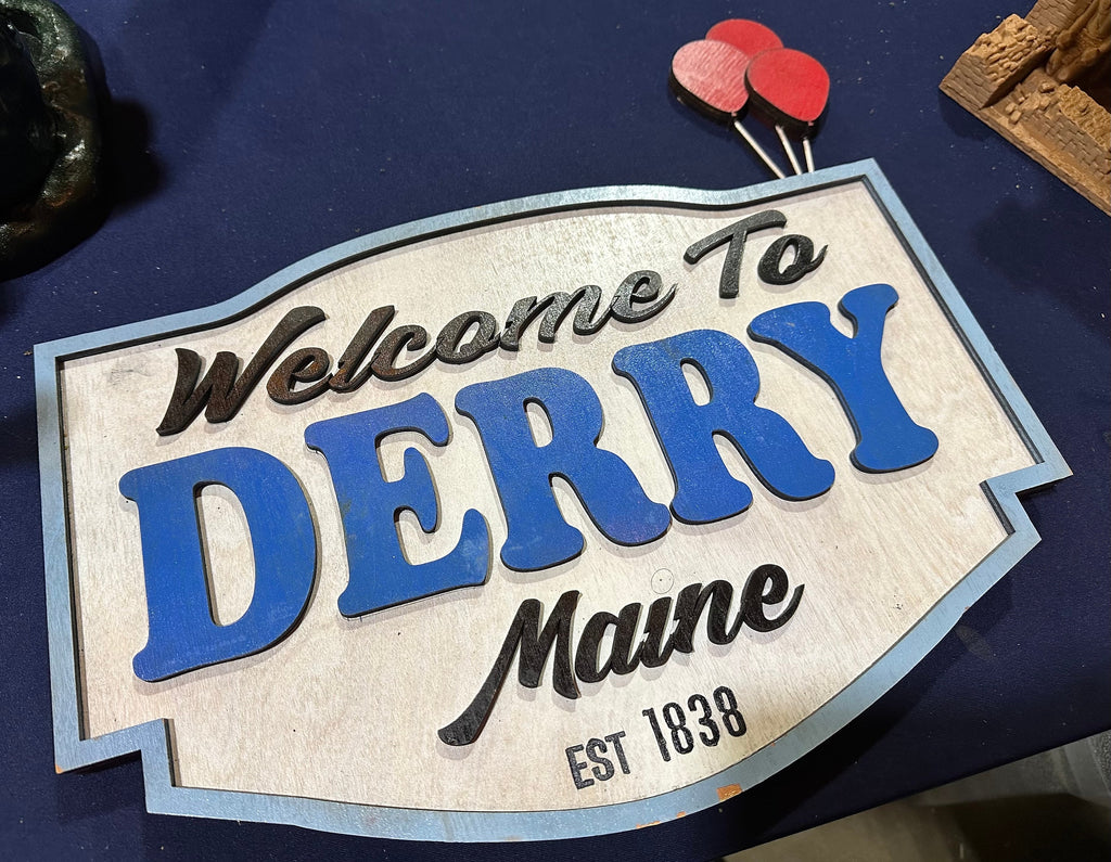 Welcome to Derry - IT - Wooden 3D Sign