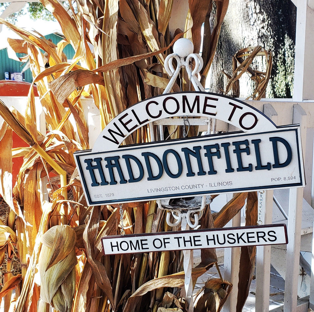 Welcome to Haddonfield - Halloween - Wood Carved Sign