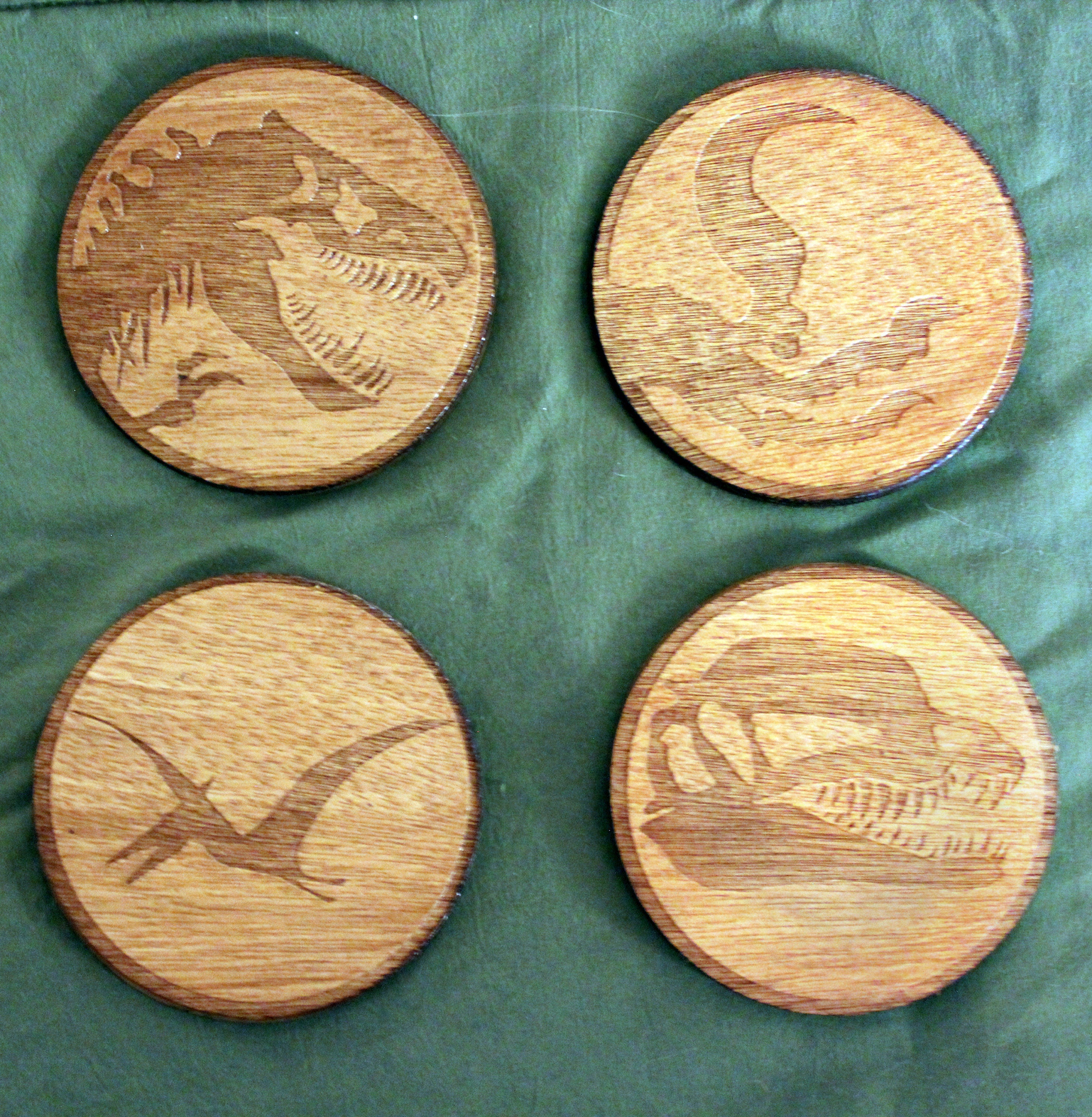 Jurassic Park - Dino Coasters - Paddock Icons - Wood Carved