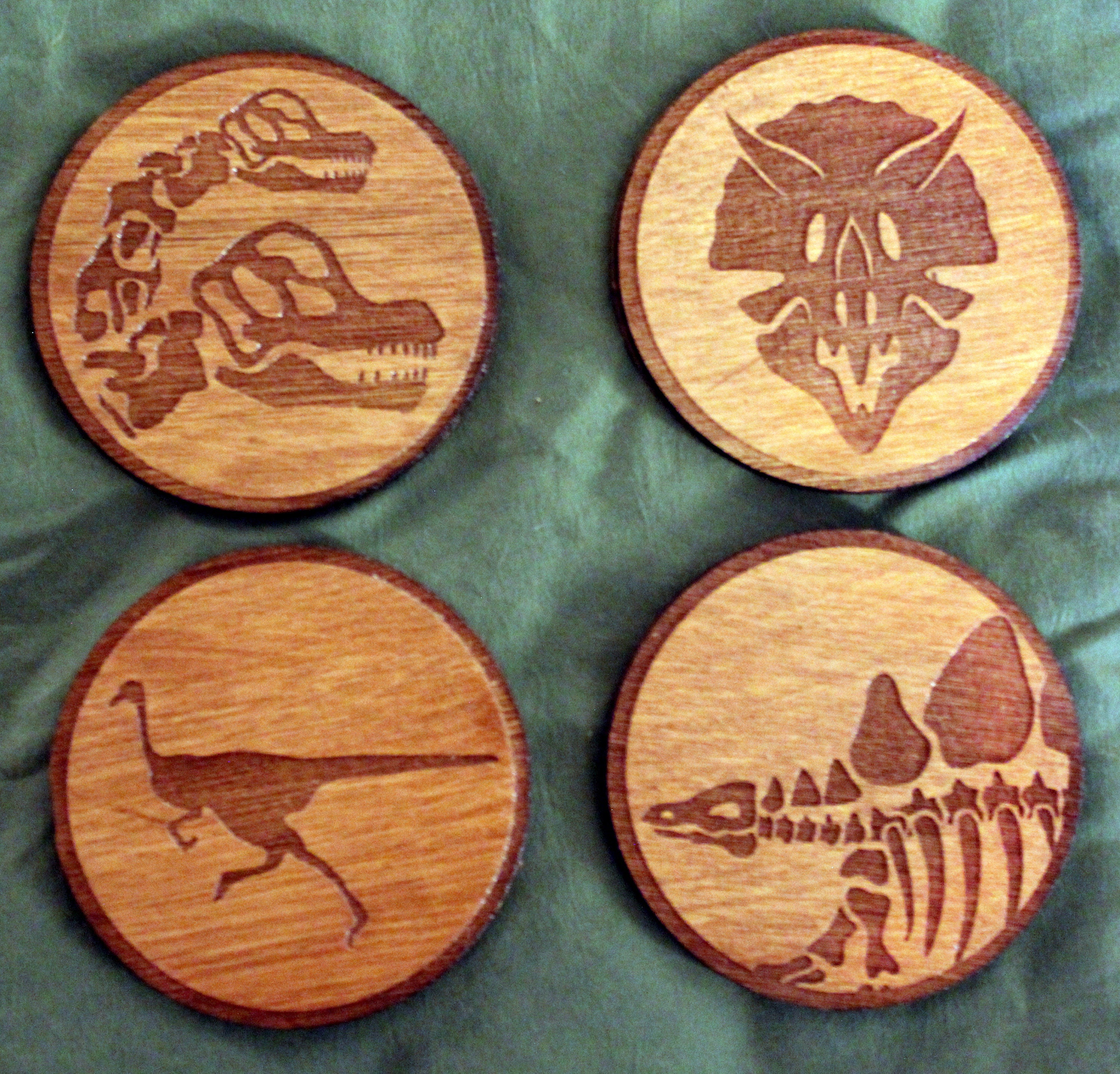 Jurassic Park - Dino Coasters - Paddock Icons - Wood Carved