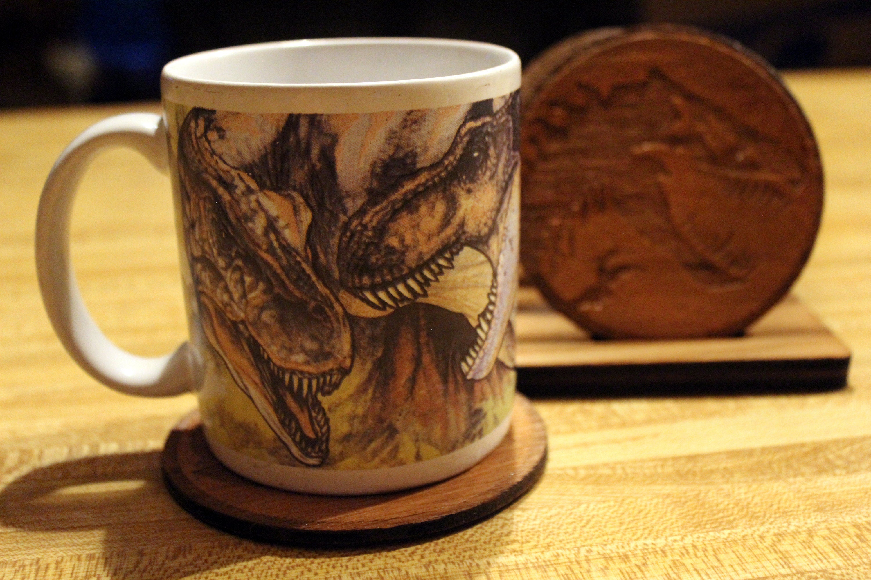 Jurassic Park - Dino Coasters - Paddock Icons - Wood Carved