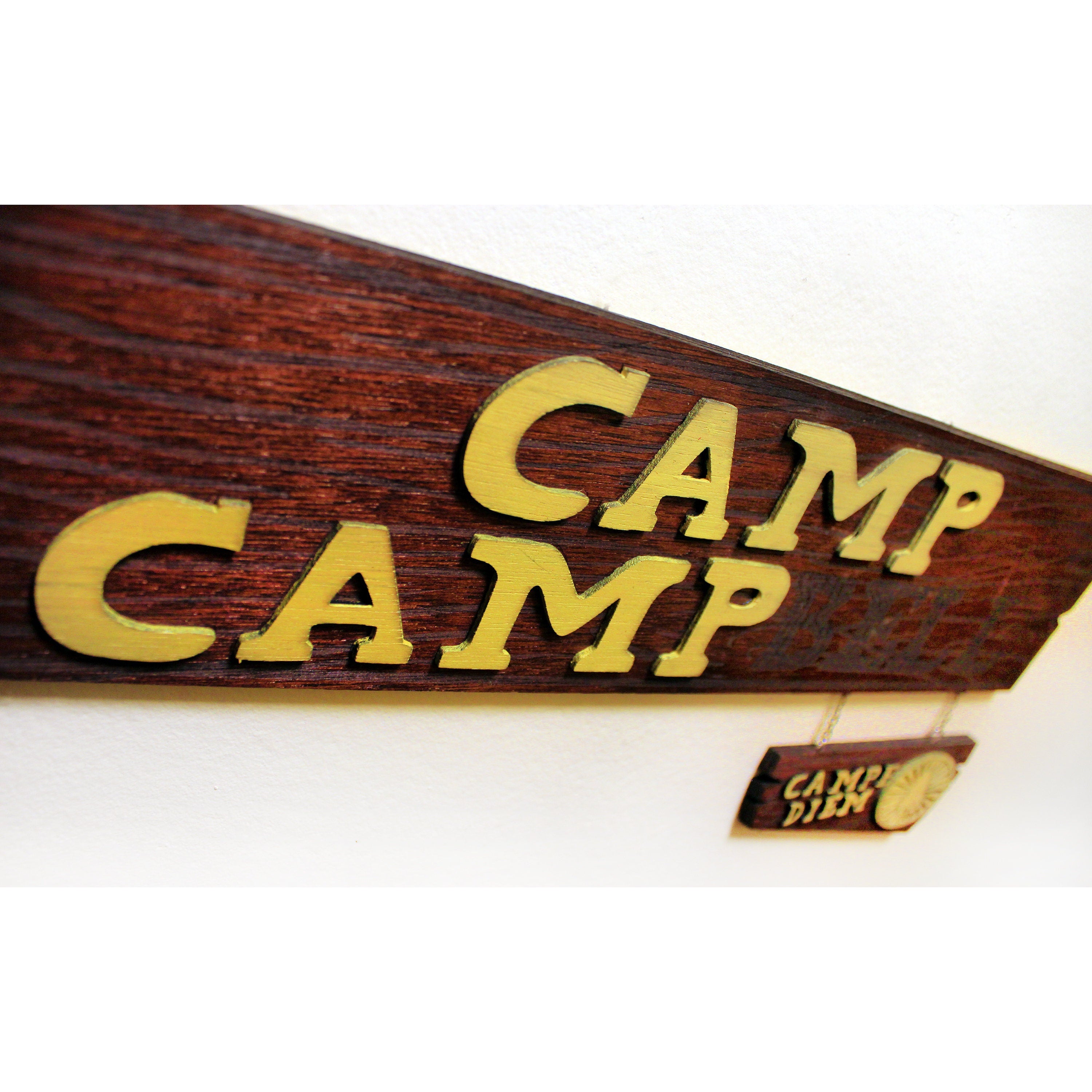 Camp Camp - Campbell Wood Sign - Rooster Teeth Inspired Art