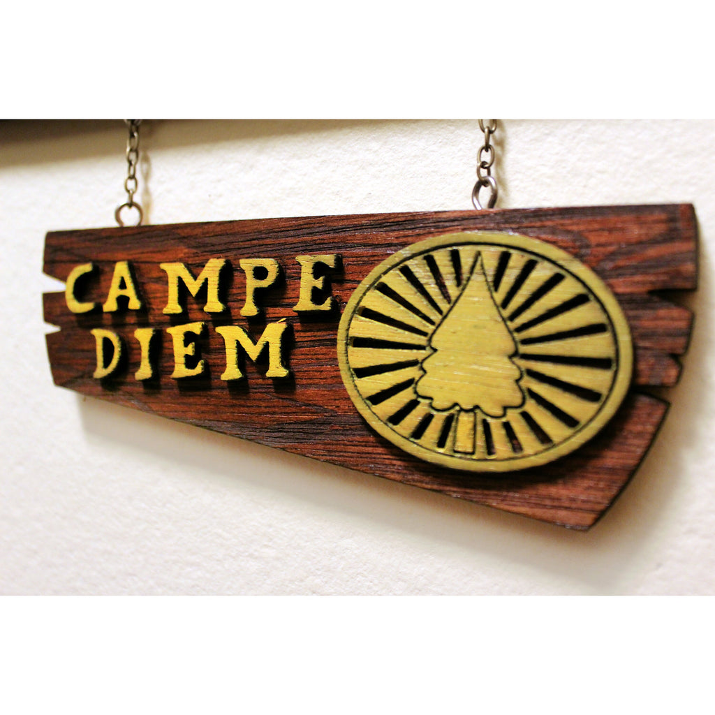Camp Camp - Campbell Wood Sign - Rooster Teeth Inspired Art