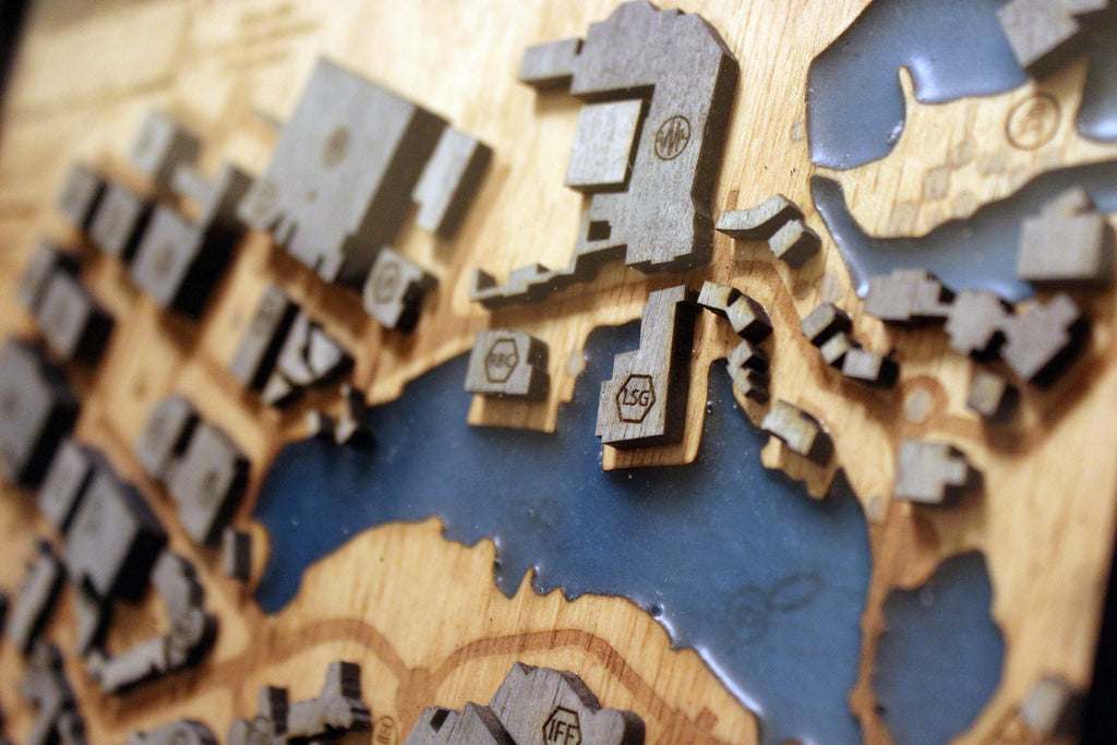 Universal Studios Florida - Wood Relief Carving - Theme Park - Shadow Box