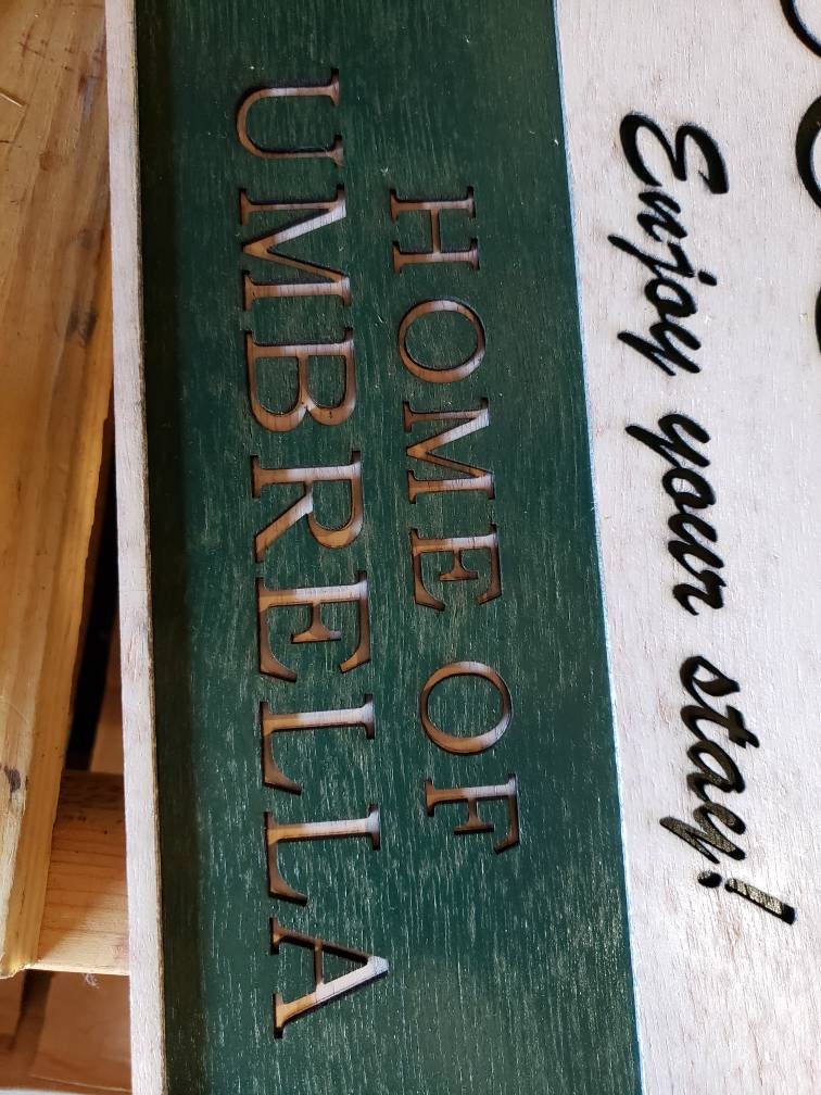 Welcome to Raccoon City - Resident Evil - Wood Carved Sign