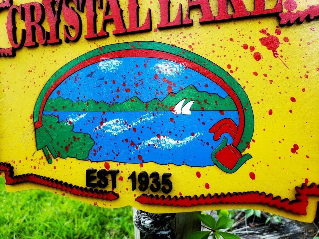 Camp Crystal Lake - Friday the 13th - Horror Movie - Wood Carved Sign