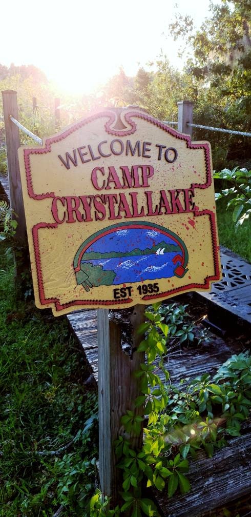 Camp Crystal Lake - Friday the 13th - Horror Movie - Wood Carved Sign
