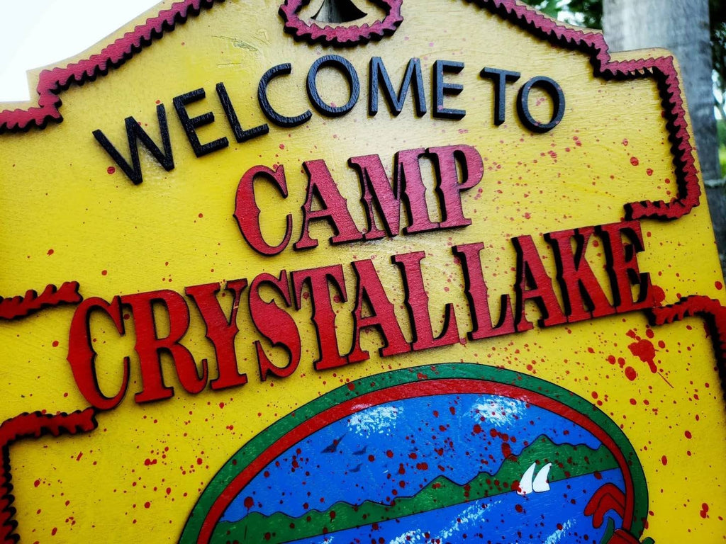 Camp Crystal Lake - Friday the 13th - Horror Movie - Wood Carved Sign