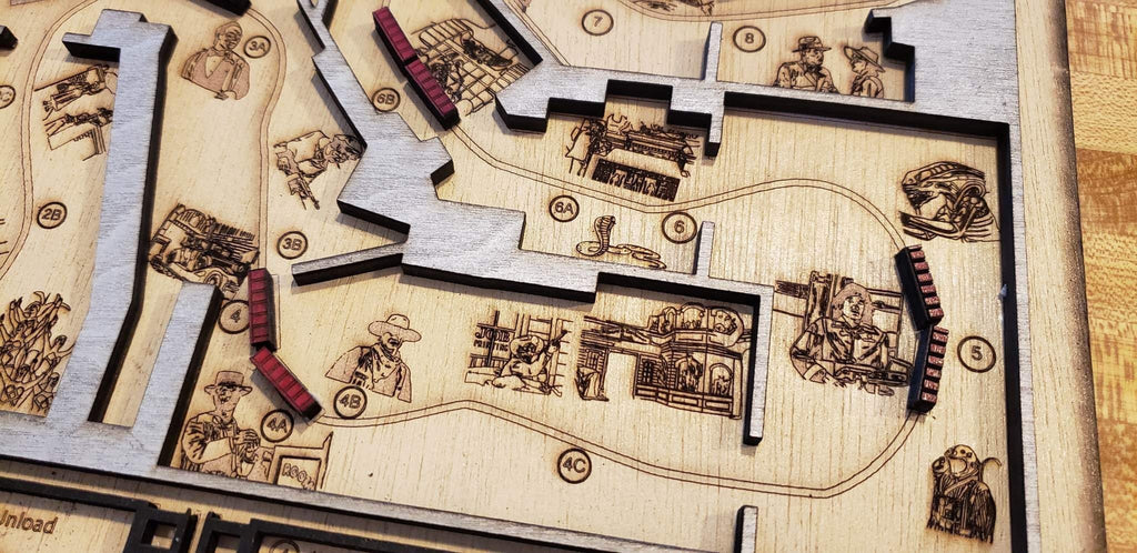 Great Movie Ride Map - MGM Studios - Hollywood Studios - Walt Disney World - Wood Relief Carving - Shadow Box