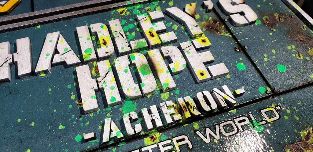 Hadley’s Hope - Aliens - Wood Carved Sign