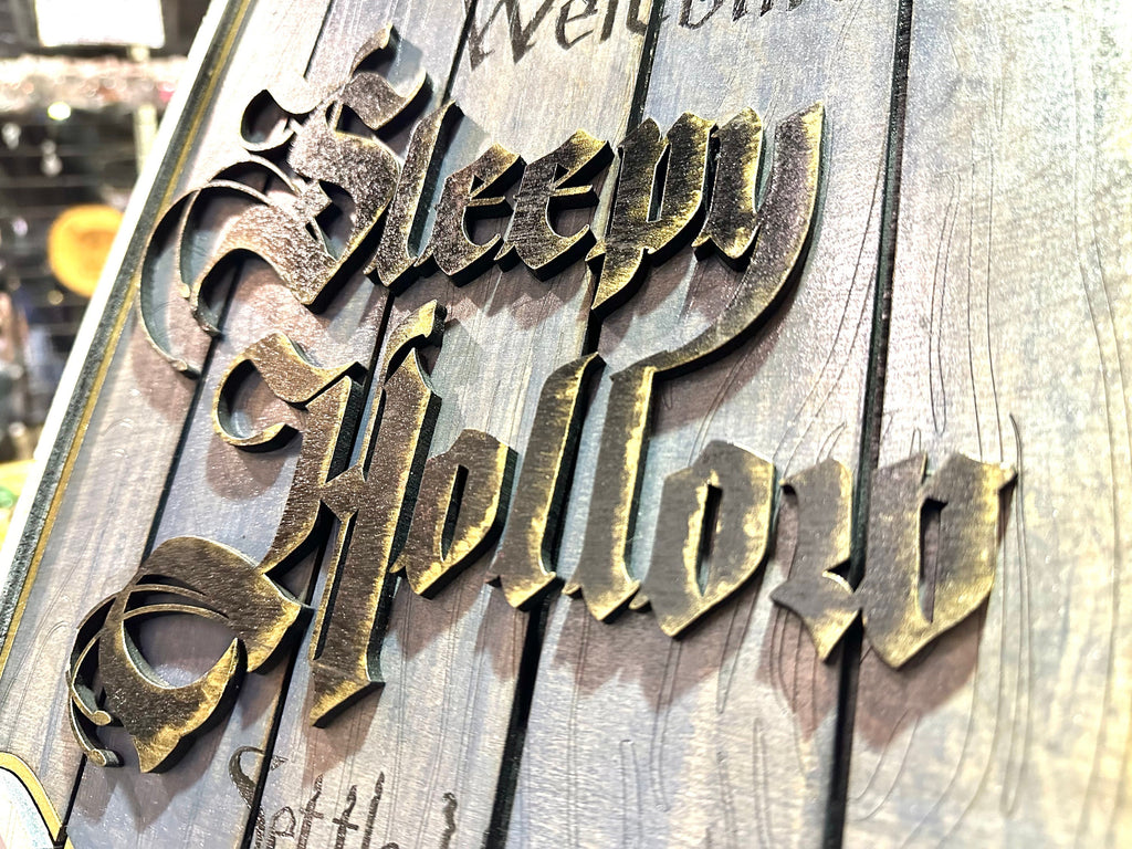 Sleepy Hollow- Headless Horseman - Wood Carved Sign
