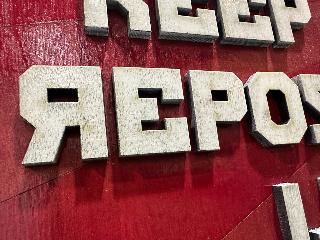 Keep Organ Reposession Legal - Repo The Genetic Opera - GeneCo - Wood Carved Sign