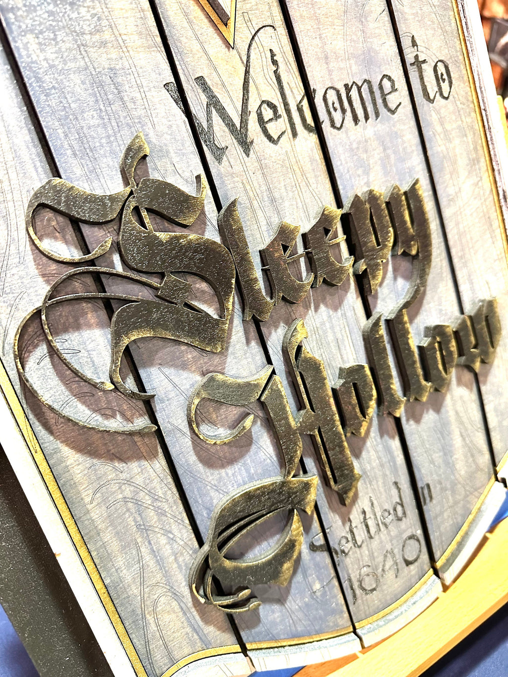 Sleepy Hollow- Headless Horseman - Wood Carved Sign