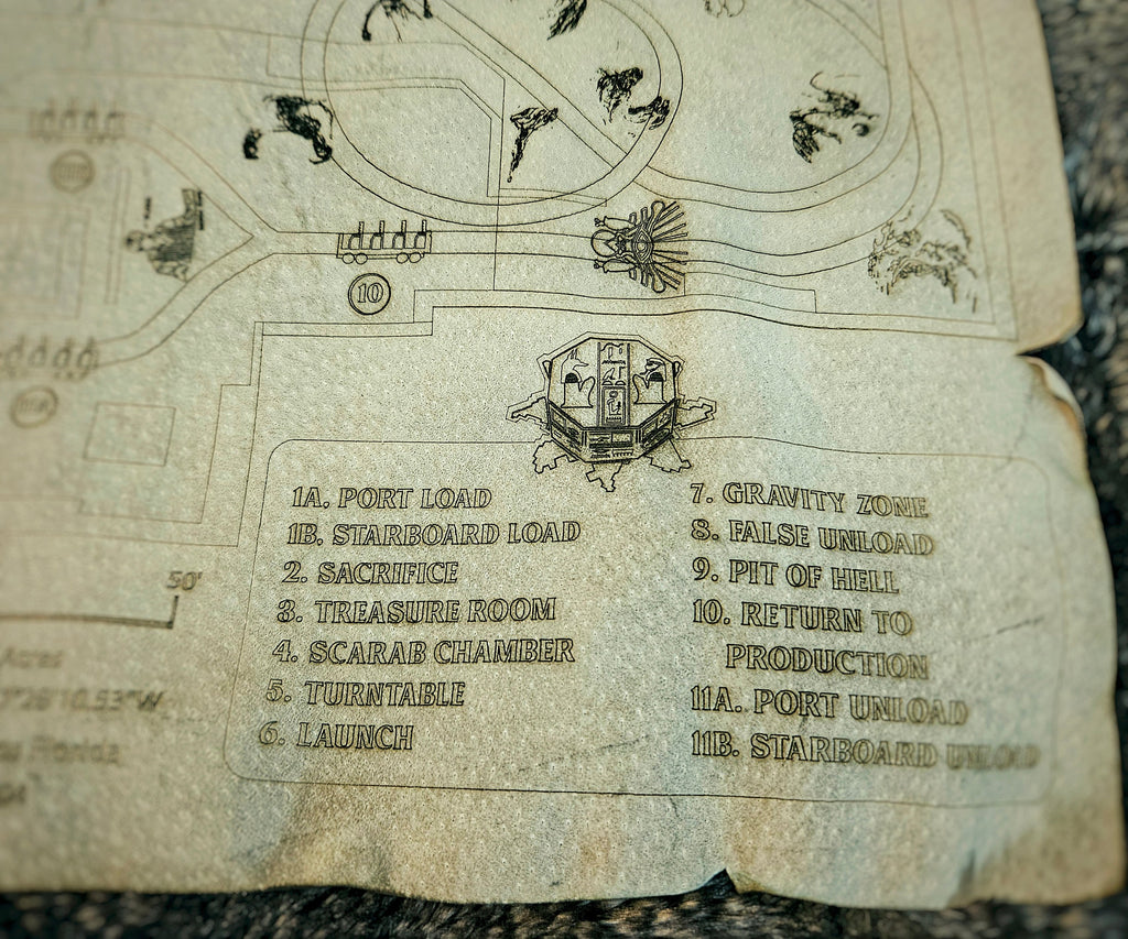 Revenge of the Mummy - Universal Studios Florida - Leather Map