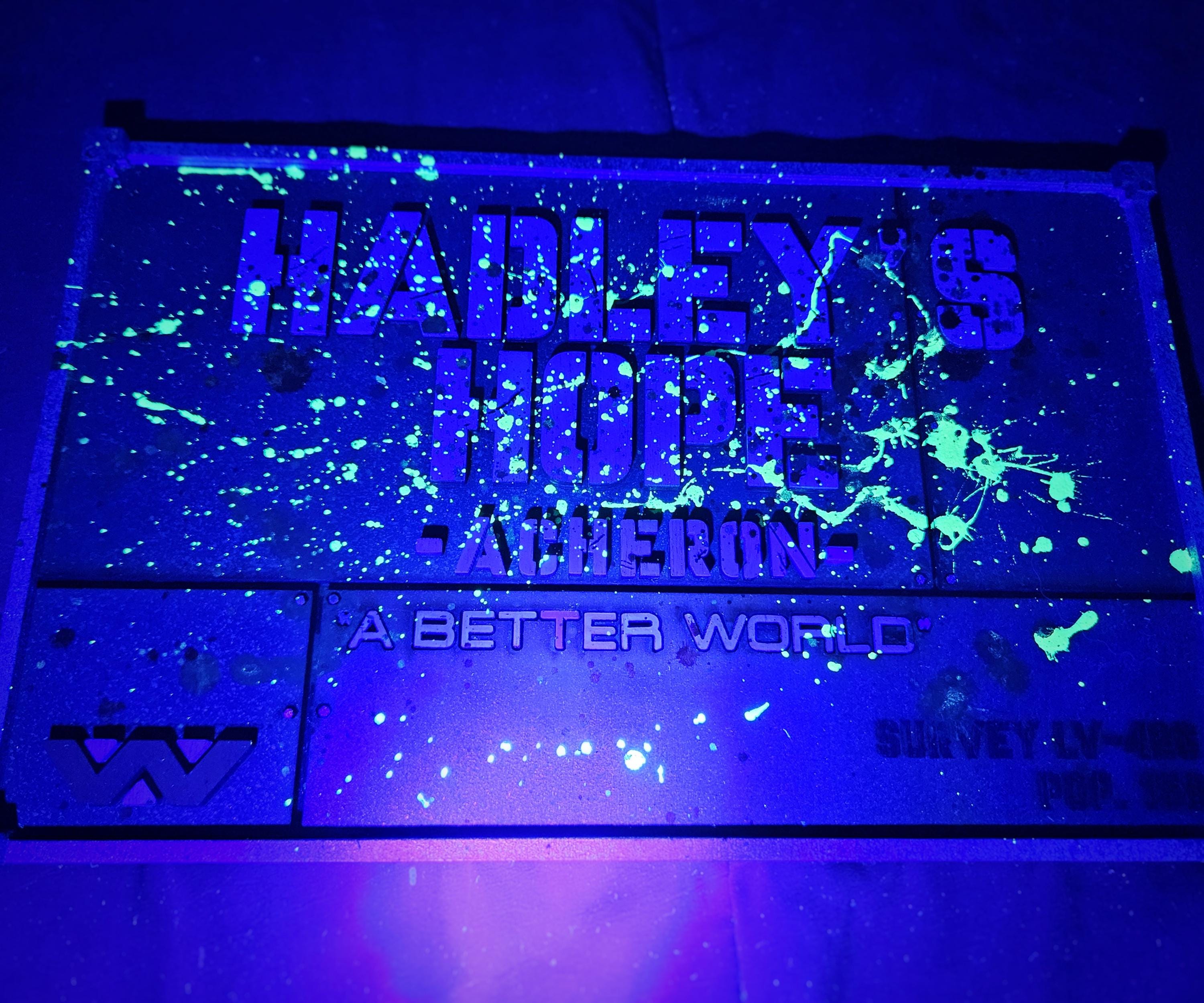Hadley’s Hope - Aliens - Wood Carved Sign