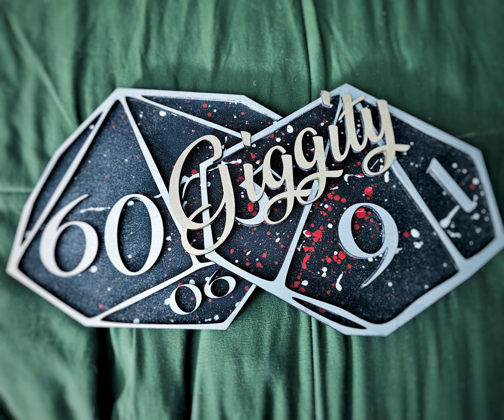 10 Sided Dice Roll - 69 Giggity - Tabletop Gaming - Wood Carved Sign