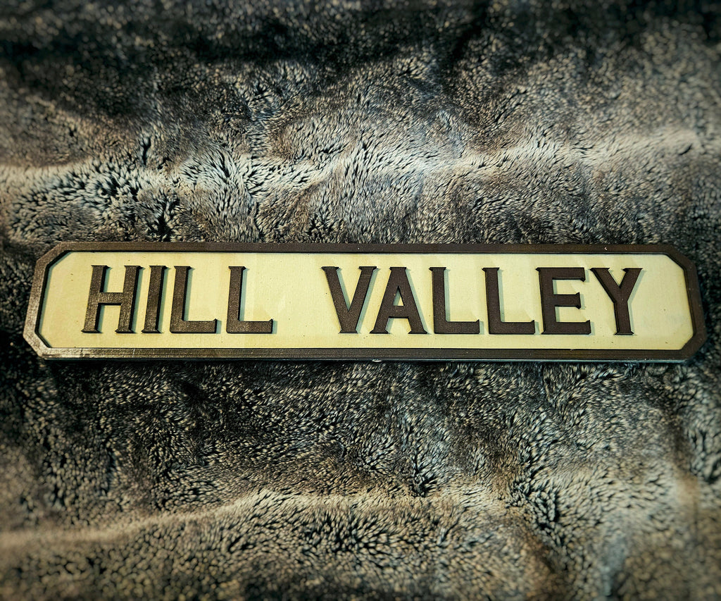 Hill Valley Train Station 1885 - Back To The Future 3 - Wood Carved Sign