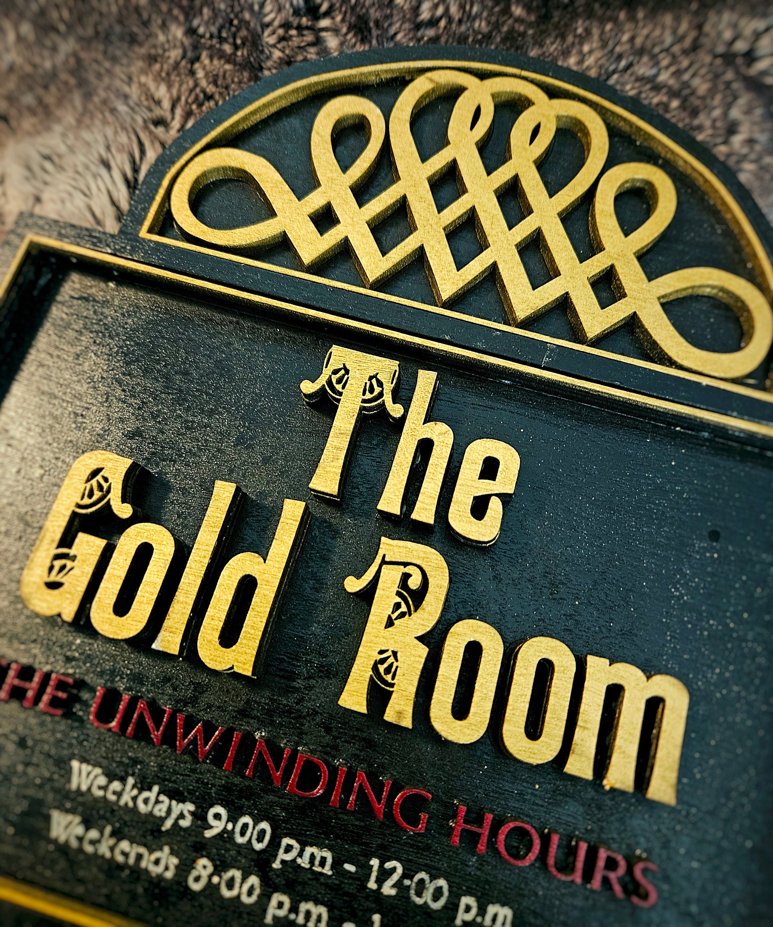 The Gold Room - The Shining - Wood Carved Sign