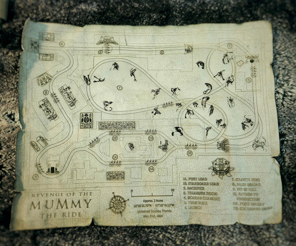 Revenge of the Mummy - Universal Studios Florida - Leather Map