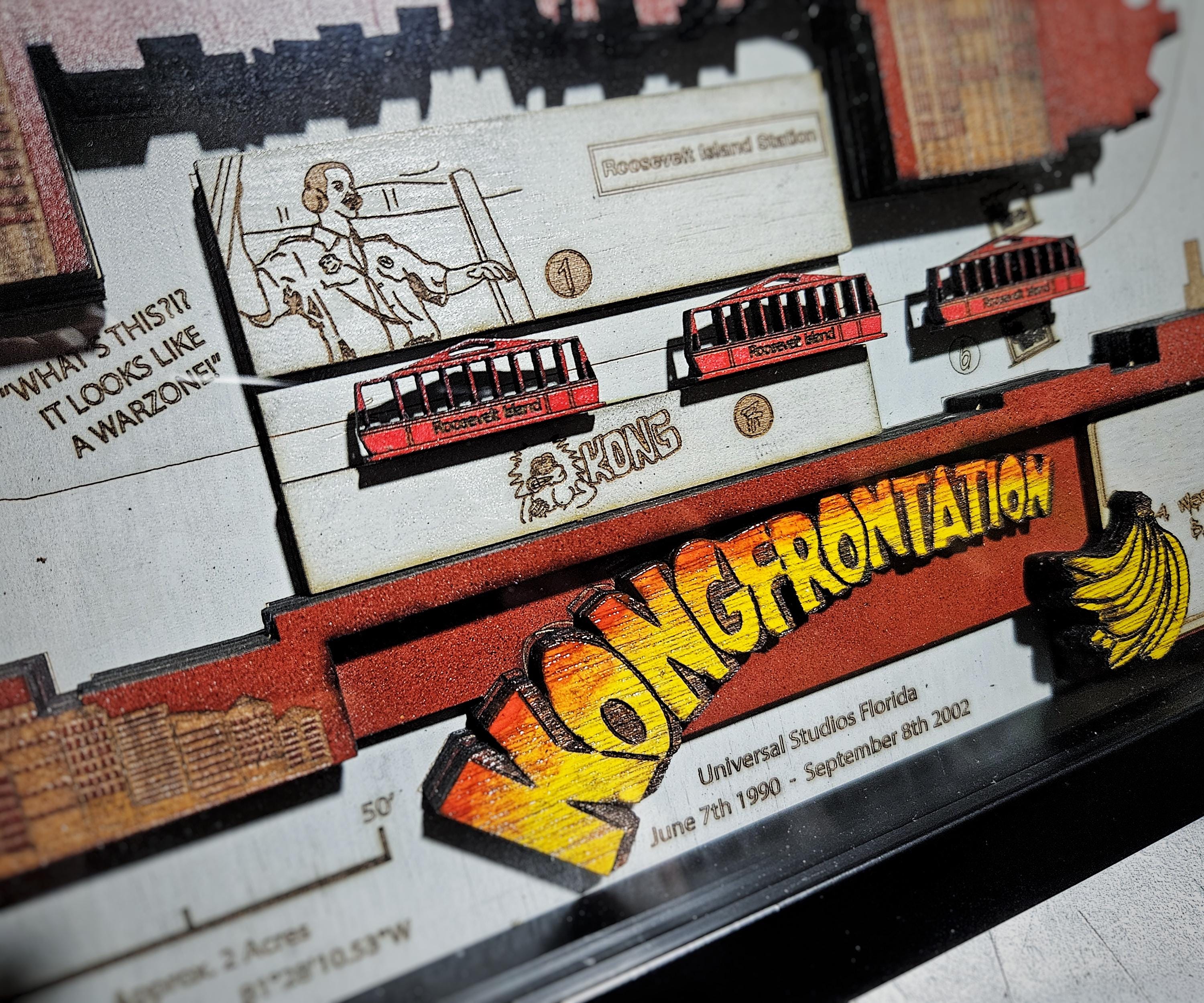Kongfrontation Ride Map - King Kong - Universal Studios Florida - Universal Orlando - Shadow Box