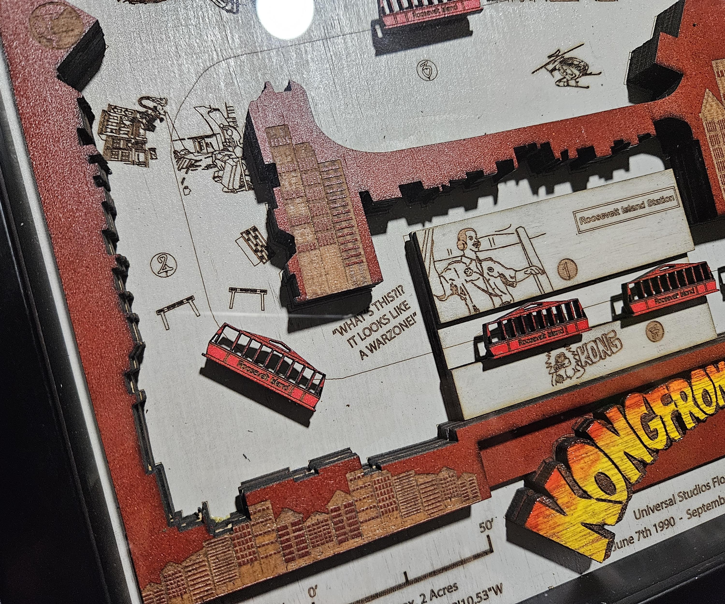 Kongfrontation Ride Map - King Kong - Universal Studios Florida - Universal Orlando - Shadow Box