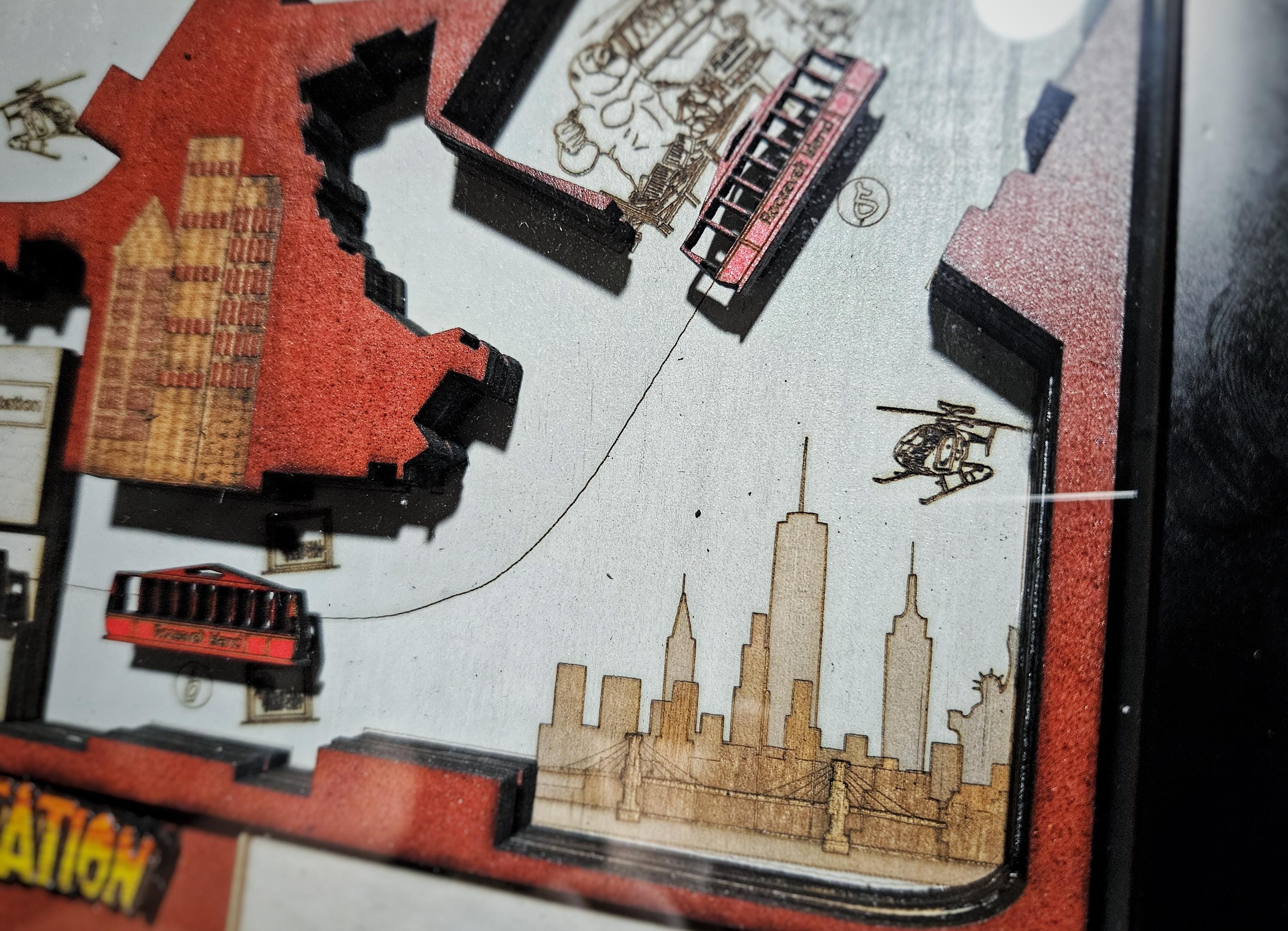 Kongfrontation Ride Map - King Kong - Universal Studios Florida - Universal Orlando - Shadow Box