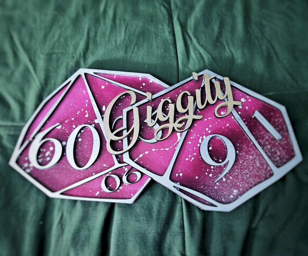 10 Sided Dice Roll - 69 Giggity - Tabletop Gaming - Wood Carved Sign