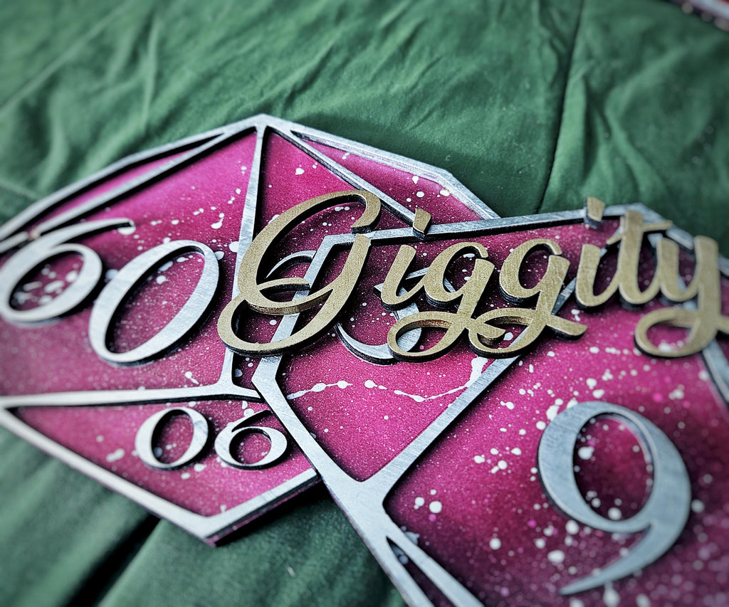 10 Sided Dice Roll - 69 Giggity - Tabletop Gaming - Wood Carved Sign