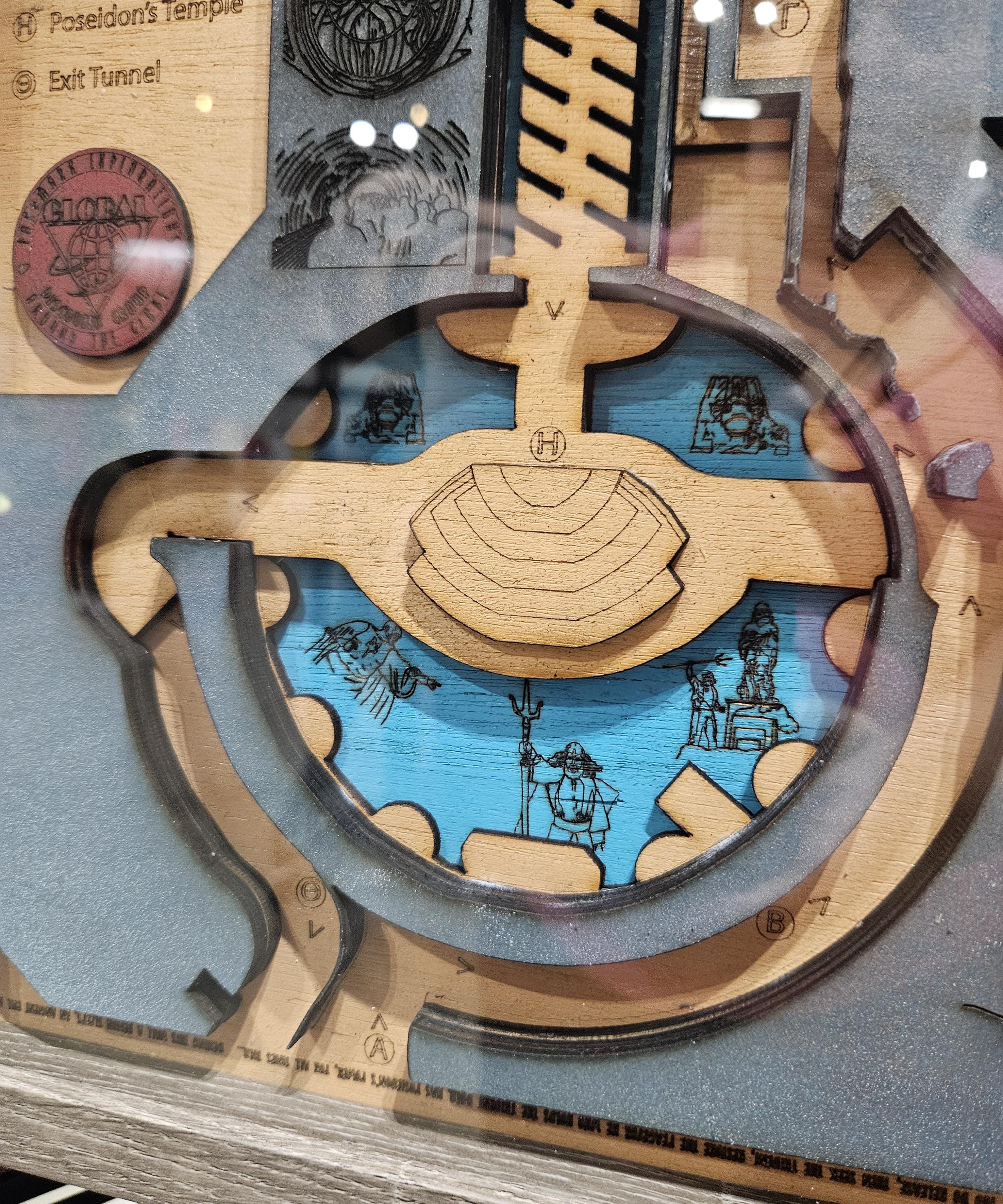 Poseidon's Fury 3D Wooden Map: Islands of Adventure Tribute