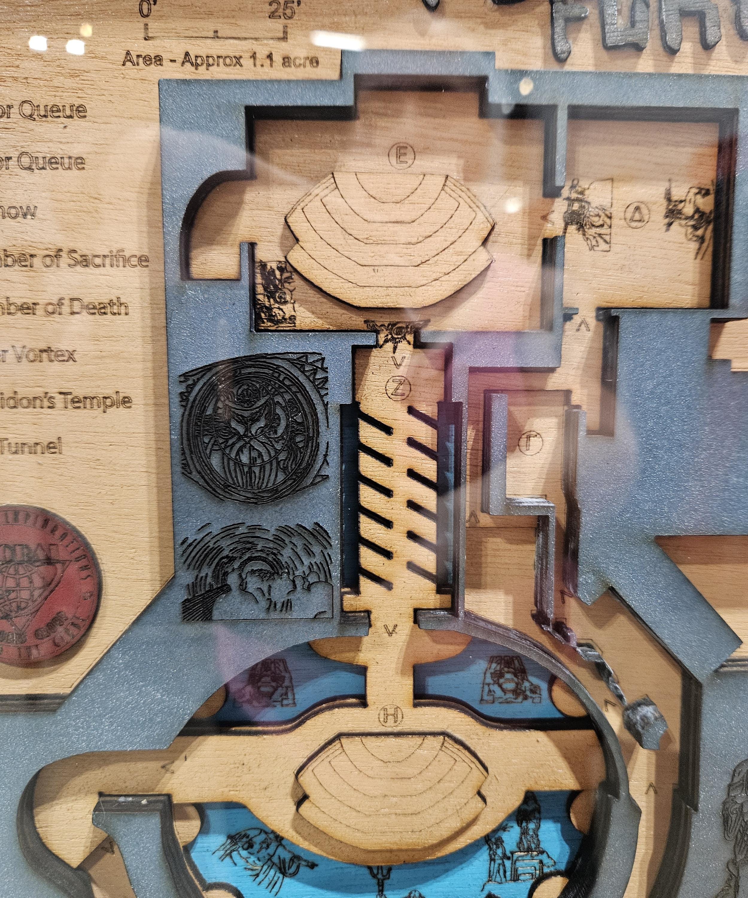 Poseidon's Fury 3D Wooden Map: Islands of Adventure Tribute
